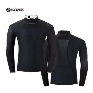 Professional custom hockey neck guard shirt cut resistant long sleeve compression hockey top