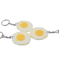 Porte-clés pendentif œuf alimentaire simulé à prix de gros, cadeaux promotionnels souvenirs, accessoires de sac, cadeau porte-clés