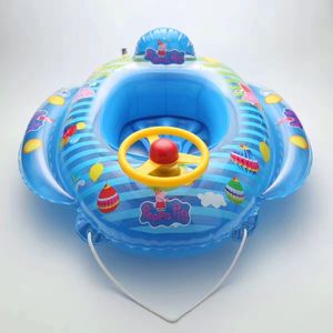 Peppa Pig Baby Swim Ring <b>Inflatable</b> <b>Float</b> With Steering Wheel For Toddlers 1-6 Years Swimming Pool Water Play - Product Image 2
