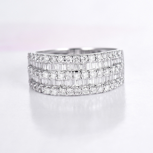 Sunstar Custom design 1 <span class=keywords><strong>Carati</strong></span> orignal diamante di <span class=keywords><strong>18</strong></span> <span class=keywords><strong>Carati</strong></span> in <span class=keywords><strong>oro</strong></span> anelli anelli di nozze di diamante - Product Image 3