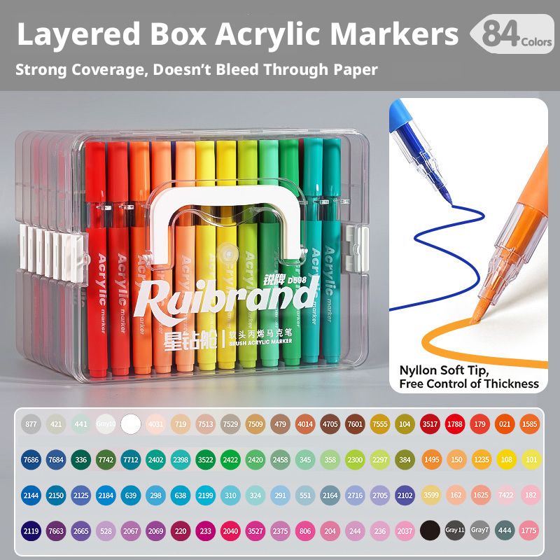 Marqueurs acryliques 84 couleurs