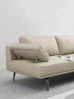 Haut de gamme Guangzhou fabrication cuir de vachette blanc appui-tête canapé d'angle ensemble pour salon canapé ensemble L forme canapé-lit