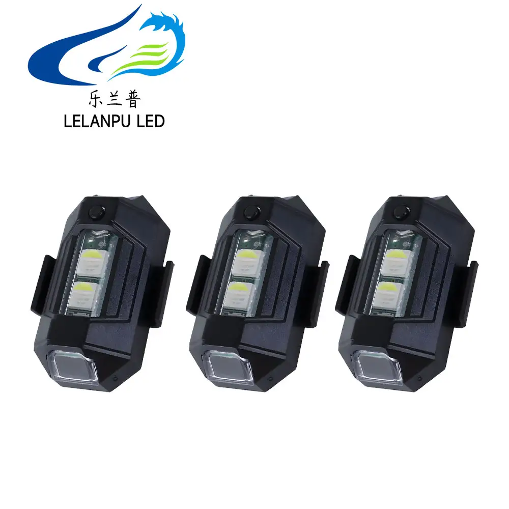 Lelanpu ราคาส่ง ไฟเตือนรถจักรยานยนต์โดรน USB 7 สีไฟกระพริบฉุกเฉินแคมป์ปิ้ง RVS หลอดไฟ LED สําหรับรถยนต์