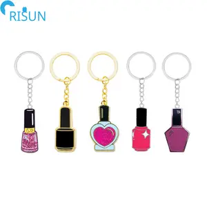 제조자 주문을 받아서 만들어진 연약한 단단한 사기질 못 아름다움 폴란드인 와니스 Keychains 열쇠 고리 펜던트 주문 매니큐어 Keychain 못