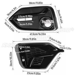 4 pièces Cache-grille de phare antibrouillard avant et arrière pour Honda Civic 5 portes FK4 FK7 Hatchback 2016-2021 - Product Image 5