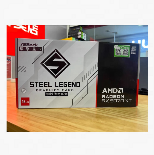New ASRock Radeon RX 9070XT Steel Legend 16GB Graphics Card ASRock Radeon RX 9070 XT GPU Video Card