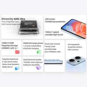 Teléfono Inteligente Redmi Note <span class=keywords><strong>12T</strong></span> Pro, Dimensity 8200 Ultra, Pantalla LCD de 140 Hz, Cámara Triple de 64 MP, Batería de 5080 mAh, Carga de 67 W - Product Image 5