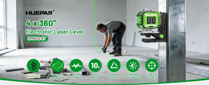 Nivel Láser Huepar DP04CG-BT 4D de Haz Verde de 16 Líneas, Nivelación Automática Electrónica, Ajuste de Brillo, Kit de Indicadores LED - Product Image 3
