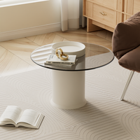 Table basse moderne et simple en verre trempé pour salon, table d'appoint en fer pour petit appartement, table d'appoint haut de gamme