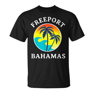Freeport Bahamas T-Shirt à manches courtes en coton décontracté pour l'été, chemises assorties pour les vacances en famille - Product Image 2