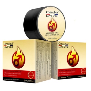 Coribiot Connubial Men's Masculine Cream 10g, crème voor buitengebruik, massagecrème, verlenging, volwassen seks, Flame logo, verpakking in pot. - Product Image 1
