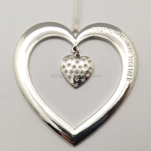 In lega di zinco cuore ciondolo <span class=keywords><strong>natale</strong></span> <span class=keywords><strong>primo</strong></span> <span class=keywords><strong>natale</strong></span> insieme ornamento con ciondolo appeso - Product Image 2