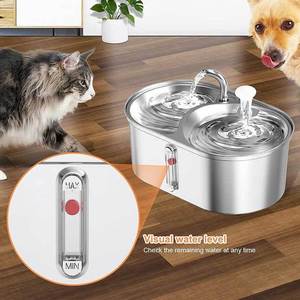 Fontaine à eau pour animaux de compagnie en acier inoxydable, distributeur d'eau automatique de 3,2 L pour chats et chiens - Product Image 2