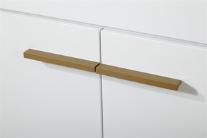 Mueble de Baño Moderno de Lujo con Acabado Lacado Blanco de 60 Pulgadas con Lavabo Doble, <span class=keywords><strong>Base</strong></span> de MDF Personalizada y Acero Inoxidable - Product Image 5
