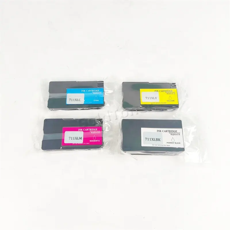 Toner emas kompatibel 711 711XL Cartridge tinta InkJet warna kualitas Premium untuk HP DesignJet T120 T130 T520 T530