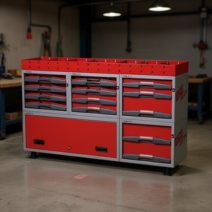 Armario de Herramientas 5006 E15 Rojo Metálico con Cajones y Puertas para Uso en Taller - Product Image 3