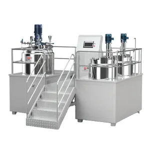 cosmetic making machine high shear emulsifier mixer lipstick cream liquid homogenizing mixing equipment stirring tank with agita