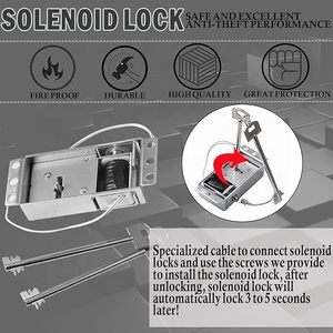 Điện tử an toàn khóa súng an toàn thay thế Hợp kim kẽm chống trộm Chrome kỹ thuật số bàn phím an toàn hộp với Swing Bolt <span class=keywords><strong>solenoid</strong></span> - Product Image 5