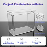 Boîte de rangement pour cartes Elite Trainer Box (ETB) en acrylique premium AW, protection UV, empilable, avec aimant puissant