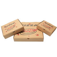 Boîte à pizza en carton ondulé avec logo personnalisé, de dessin animé écologique avec impression