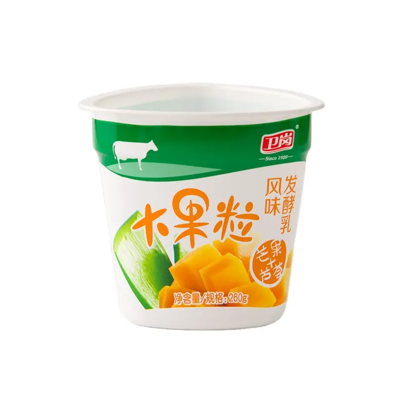 Luckytime, китайский производитель, индивидуальный логотип с термоусадочными рукавами, пластиковая чашка для замороженного йогурта с крышкой и рукавами