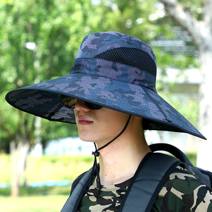 Sombrero de camuflaje de verano para hombre y mujer, sombrero de pescador para exteriores con protección UV transpirable y de ala ancha - Product Image 4
