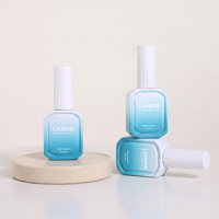 Flacon de gel à ongles vide rectangulaire gaufré bleu dégradé de 11 ml, personnalisable avec logo, pour emballage de gel à ongles – Vente chaude