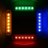 Feux de position latéraux LED pour remorque de camion, ambre, bleu, blanc, rouge, vert, 12V, étanches pour fourgonnette