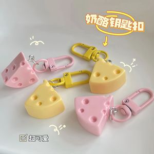 <b>Cute</b> Cheese Keychain Creative Resin Pendant <b>Keyring</b> for Bag Backpack Decorative Accessories - Product Image 2