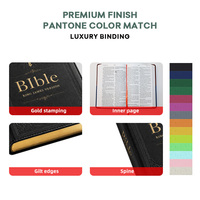 Service d'impression en gros direct usine, estampage à chaud personnalisé, cuir PU, OEM, en vrac, cadeau religieux personnalisé, livre biblique