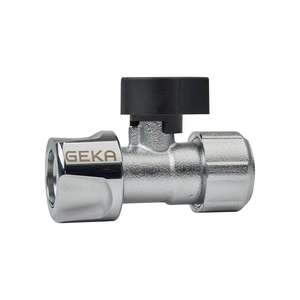 Système de raccordement de vanne à bille GEKA plus laiton chromé, taille du tuyau 13 mm - Product Image 1