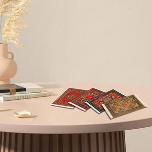 Posavasos con Forma de Alfombra, Posavasos Pequeños con Forma de Borla, Posavasos Decorativos Aislantes de Estilo Étnico Árabe Retro Personalizados - Product Image 5