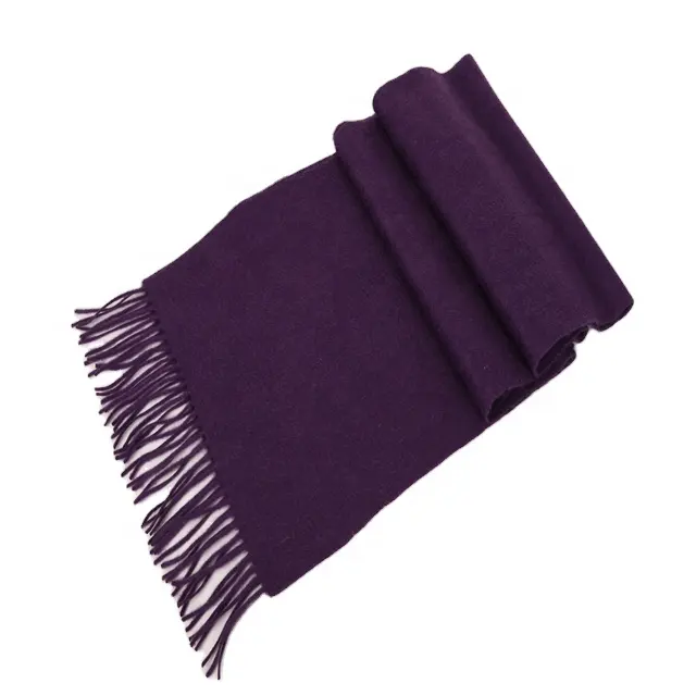 Spring and Autumn Purple Single sided Cashmere Scarves for Men and Women