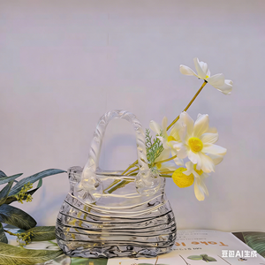 Nouveau Vase Créatif en Verre Transparent Portable pour Poissons, Ornement <span class=keywords><strong>Hydroponique</strong></span> Coloré, Décoration pour Aquarium et Vase à Fleurs - Product Image 4