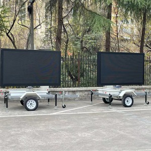 Remorque d'affichage LED mobile à énergie solaire pour la signalisation routière, cadre en aluminium IP65 6061 T6, montage au sol - Product Image 2