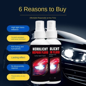 Logotipo personalizado 100mL Kit de reparación de restauración de faros de coche Líquido limpiador de pulido - Product Image 2