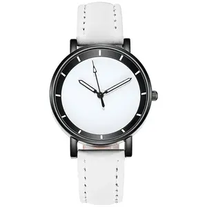 WJ-10223新しいスタイルのミニマリスト女性腕時計ロゴなし工場直接卸売女性スエードレザークォーツ時計