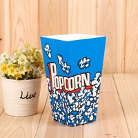 CLP Cholyn Classic Boîte d'emballage de seau à pop-corn jaune et bleu gaufrage mat pour chewing-gum Sushi chips de pomme de terre