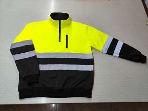 男性用高視認性安全Tシャツ、ポリエステル製長袖反射材付き作業服、カスタマイズ可能 - Product Image 5