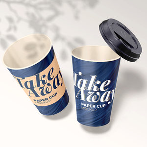 Bicchieri di Carta Personalizzati Ecologici e Riciclabili per Asporto, 6oz 8oz 12oz, Parete Singola, Bianchi per Caffè - Product Image 2