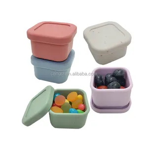 Dips Containers To Go Silicone Bento Lunch Box Accessories Salad Snackle Box Sauce Container Small Condiment Box with Lids