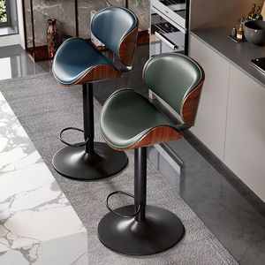 New Modern Industrial Dining Kitchen Cafe Chairs Backrest Restaurant Industrial <b>bar</b> Wood <b>Stool</b> - Product Image 4