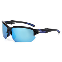 Lunettes de soleil de sport d'extérieur pour hommes et femmes, personnalisables, verres polarisés transfrontaliers, monture intégrale, sangle réglable, protection UV %