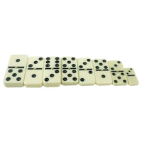 Nouvel ensemble de jeu professionnel personnalisé double 6 six dominos logo domino personnalisé logo de boîte en plastique de couleur de fabrication