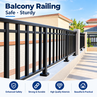 Pagar Aluminium Mewah Eropa, Ukiran Tangan, Ornamen Seni, untuk Balkon Villa Modern, Teras, Dinding Eksterior