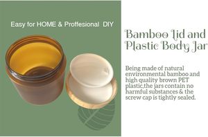 Ensemble de contenants cosmétiques naturels en bambou 50ml 150ml 250ml 500ml, pots à crème en bambou, bouteilles en bois avec plateau en bambou - Product Image 3