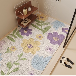 Tapis de salle de bain moderne en PVC à motif de dessin animé, antidérapant, imperméable, découpable, pour une couverture complète du sol de la douche à la maison - Product Image 3