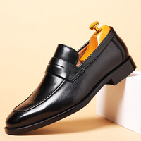 Couvre-pieds pour hommes transfrontaliers en cuir véritable pour les affaires et les loisirs Style britannique directement fourni par l'usine