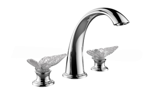 <span class=keywords><strong>Robinet</strong></span> de salle de bains en laiton, mitigeur de lavabo en or chaud et froid, <span class=keywords><strong>robinet</strong></span> de lavabo, douche en or poli avec 2 poignées en cristal - Product Image 5