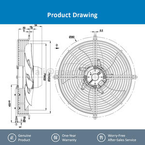 Ventilador Axial ebmpapst S2E300-AP02-31 Eléctrico 230VAC 230/350W 1.10/1.55A 2700/3000RPM 3415m3/h con Rodamiento de Bolas de 300mm para Purificador de Aire - Product Image 4